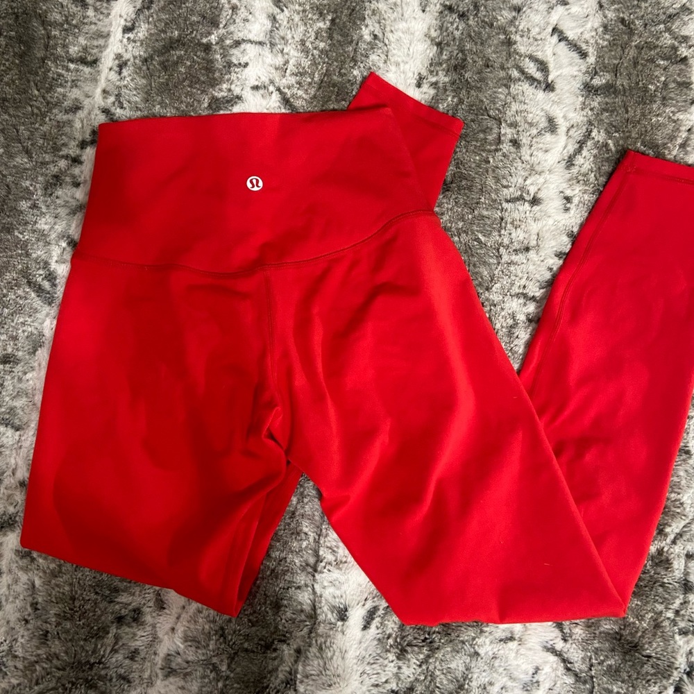 Red/Coral Lululemon Leggings